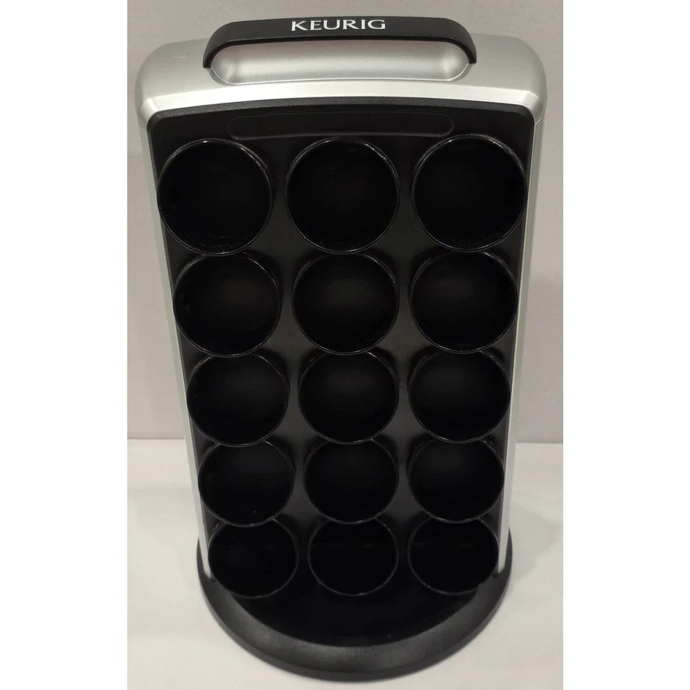 Keurig K Cup Holder 30 Coffee Pod Spinning Carousel White and Black KCC-30